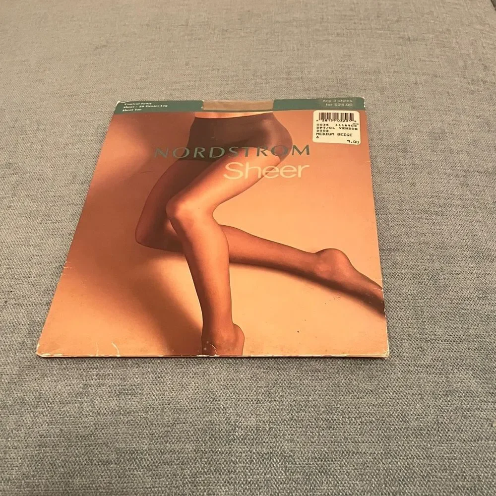 New Nordstrom Sheer Medium Beige Nylons, Size A